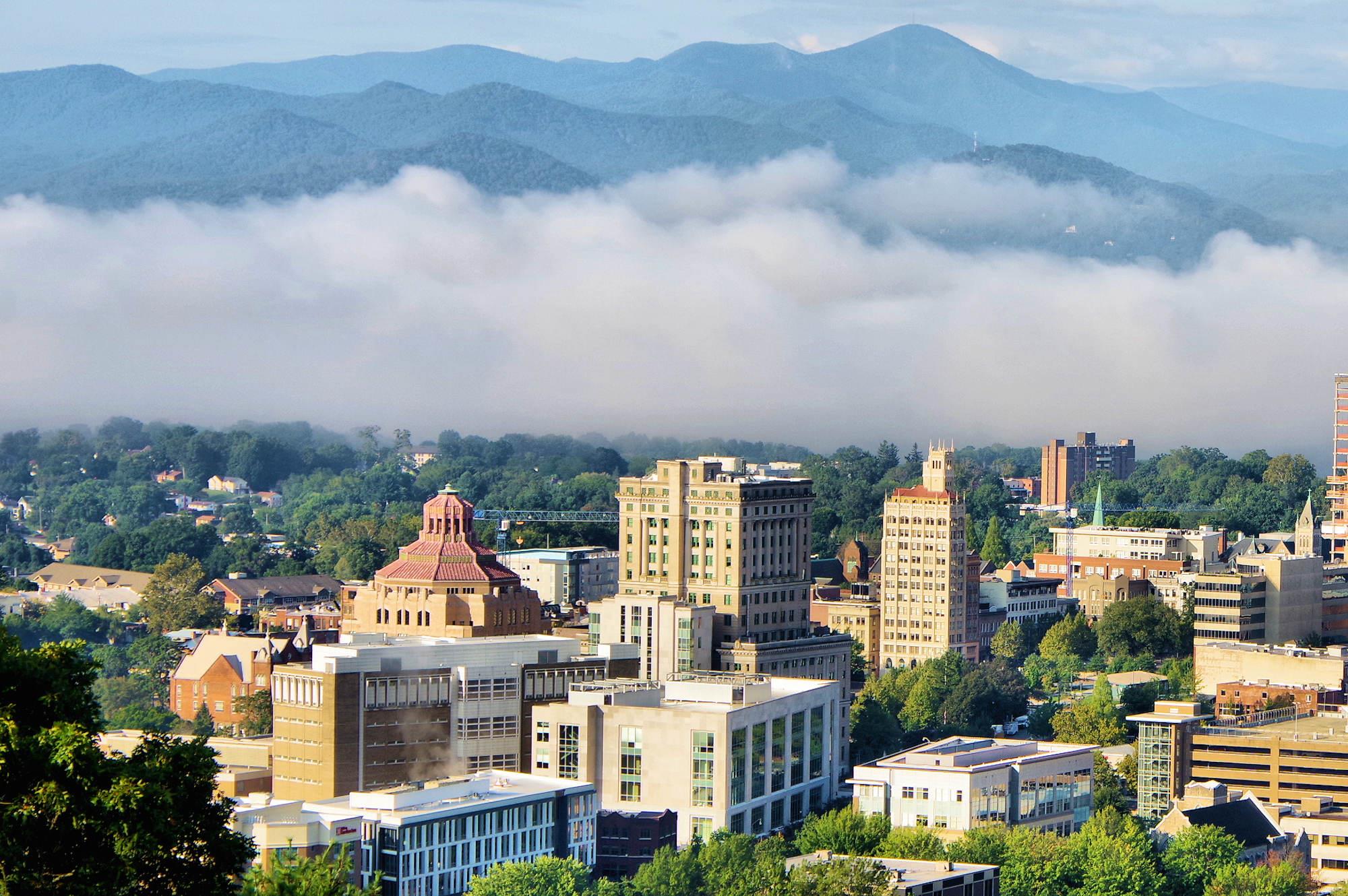 Downtown Asheville Mountains